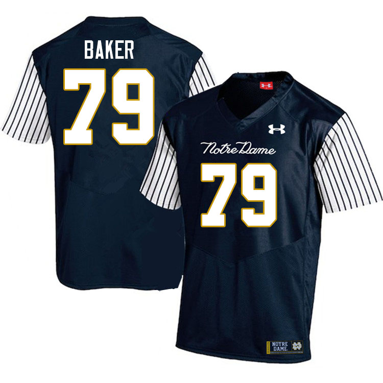 Men #79 Tosh Baker Notre Dame Fighting Irish College Football Jerseys Stitched-Alternate